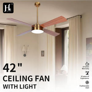 Ventilateur de plafond moderne de 52 pouces avec moteur CC, 3 pales et kit d'éclairage LED, télécommande, corps de lampe en contreplaqué - Product Image 2