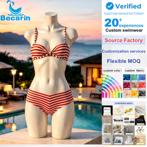 Conjunto de Bikini a Rayas Push-Up Personalizado OEM para Mujer, Traje de Baño de Dos Piezas con Cintura Baja, Directo de Fábrica, Ropa de Playa para Vacaciones - Product Image 1