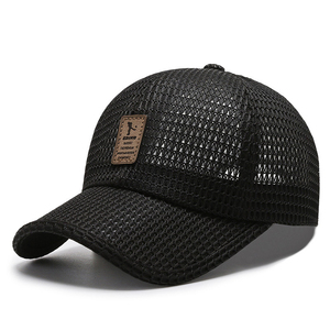Gorra de béisbol unisex de verano para exteriores, transpirable, de 6 paneles, tipo trucker, ajustable con cierre a presión, con malla trasera personalizable, al por mayor - Product Image 4
