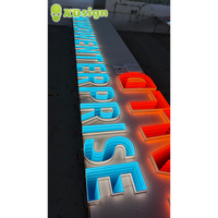 Lettres lumineuses LED Infinity Abyss personnalisées à commande Bluetooth, en acrylique semi-transparent, pour publicité et décoration, robustes et à installation rapide