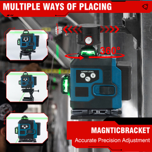 Niveau <span class=keywords><strong>laser</strong></span> à télécommande 16 lignes, <span class=keywords><strong>laser</strong></span> vert rotatif, ligne <span class=keywords><strong>laser</strong></span> 360 °   Réglage fin de l'irradiation de faisceau large - Product Image 4