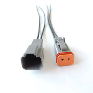 12v 2针自动防水连接器16awg 30厘米gxl线束尾纤，带DT04-2P DT06-2S - Product Image 1