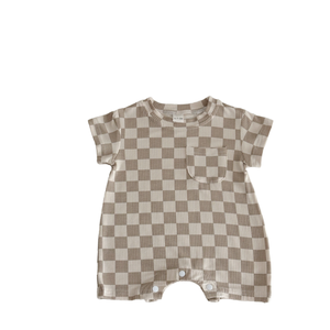 Nuevo Pelele de Punto Corto Korababy Grid 2026 para Bebés y Niños Pequeños, Unisex, Cierre de Botones, Estilo Casual de <span class=keywords><strong>Verano</strong></span> - Product Image 1