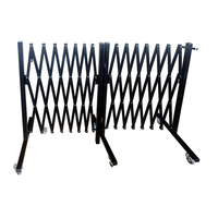 Portes de garage extérieures en accordéon avec palissade debout en métal Clôture rétractable extensible Porte en accordéon en métal