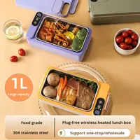 Kotak Makan Elektrik Nirkabel USB Grosir Pabrik, Penghangat Makanan Portabel untuk Mobil, Kantor, Pelajar, Piknik Luar Ruangan