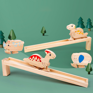 Hot New Products Pre-school Age Child Wooden Animal Inertia Walking Blocks Wholesale Dinosaur Yoys for Kids Boys Girls - Product Image 2