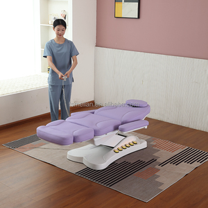 Extensión de Camilla facial Esteticista cosmética Salones de belleza curvos Tratamiento Examen Spa Mesa de masaje Cama de pestañas curvada - Product Image 1