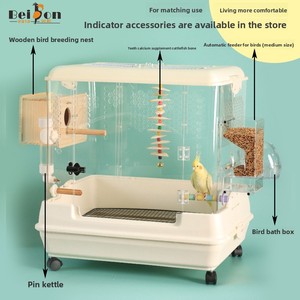 <span class=keywords><strong>Cage</strong></span> à oiseaux <span class=keywords><strong>Cage</strong></span> à perroquet Grand acrylique entièrement transparent Cages d'observation d'oiseaux en volière à usage domestique - Product Image 3