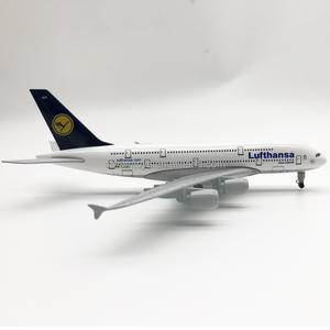 Modelo de Avión Personalizado Alemania Deutsche Metal <span class=keywords><strong>Lufthansa</strong></span> Modelo de Avión A380 con Soporte de Exhibición Venta al por Mayor - Product Image 4