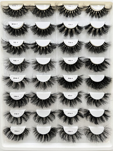 Fournisseur en gros de cils 3D, cils en vison véritable russe 25mm en vrac, courbés et volumineux, cils en bande complète sibériens - Product Image 5
