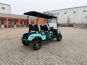 Voiturette de golf moderne 4x4 noire à 4 places avec haute capacité de montée pour club, complexe hôtelier, parcours de golf, camping - Product Image 2