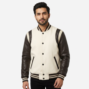 Veste varsity pour homme de haute qualité, prix de gros imbattables, style décontracté uni, tendance, nouvelle arrivée, vestes varsity pour homme - Product Image 1