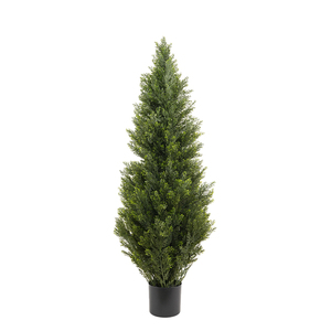 Árbol de Ciprés Artificial Alto, Colección de Árboles de Boj, Cedro y Hierba, Duradero, Realista, Ecológico, Resistente a los Rayos UV, Plástico para Interiores - Product Image 1