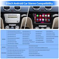 Radio Stereo Mobil Android 9 Inch Plug and Play untuk VW Seat Skoda 2G RAM 32G ROM Wireless Apple CarPlay Android Auto GPS