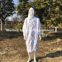 Cape à capuche camouflage numérique blanche Snow Camo Poncho Ghillie Suit Poncho pour la chasse aux oiseaux