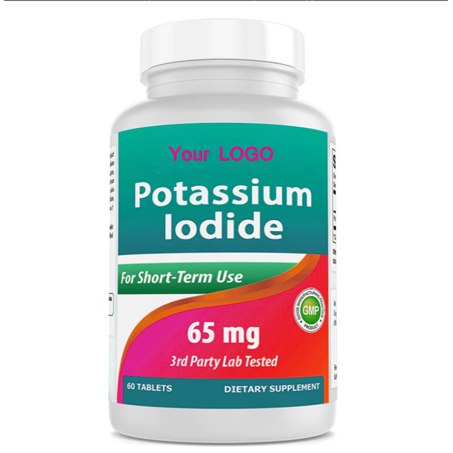 Private Label Potassium Iodide 65 mg Tablet Pill Capsules for Radiation Iodine Pills for Nuclear Fallout Radiation protection