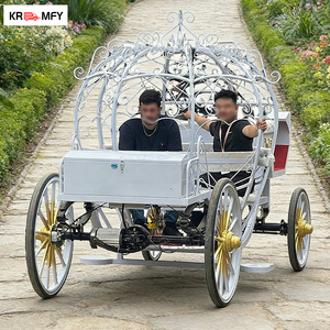 Carruaje de Princesa Real, Carruaje Eléctrico de Lujo con Caballos de Cenicienta para 4-6 Personas - Product Image 4