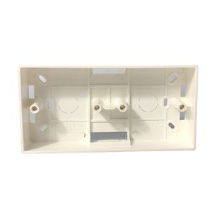 Electrical Plastic 2 Gang Box Manufacturer Electrical Plastic Fireproof PVC Surface Mount Wall Mounting 2 Gang Back Switch Box Junction Box