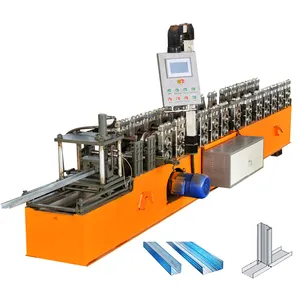 High Efficiency Gypsum Board Type Fabrication Perforated Steel Pillar Channel Cable Tray Rolling Cold Bending Machine For Sale