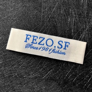 Etiqueta de cuello personalizada de poliéster y algodón para coser en ropa, bolsos, etiquetas principales lavables para prendas, etiqueta tejida. - Product Image 2