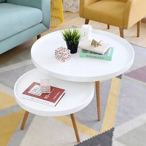 Bàn Trang Trí Nội Thất Bằng Gỗ Nhỏ Bằng Gỗ Bàn Cà Phê Trang Trí Nội Thất Hiện Đại Bàn Cà Phê Tròn Bằng PE - Product Image 1