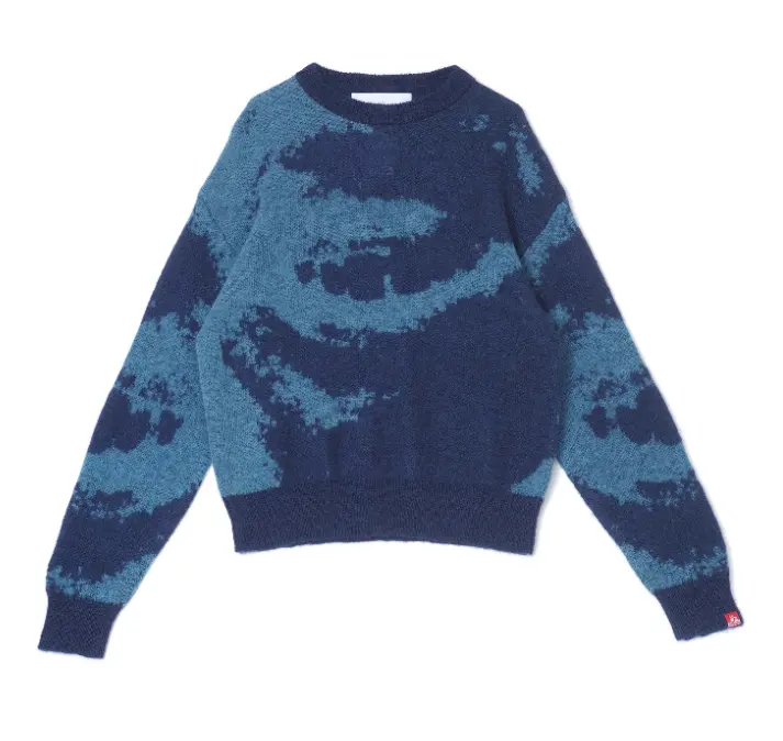 2023Custom Men Knitting Jacquard Cable Knit Knitted Boys Cotton Knitwear Sweater
