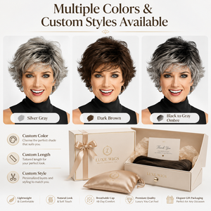 Peluca Corta Bob <span class=keywords><strong>Gris</strong></span> Plateado Degradado, Cabello Sintético Resistente al Calor para Mujer, Cosplay, Moda, OEM - Product Image 6