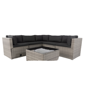 Conjunto de Sofás de Mimbre para Exteriores, Diseño Moderno, Estilo Rústico, para Patio, Jardín, Material PE - Product Image 1
