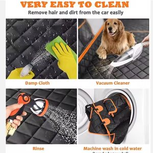 Waterproof Dog Car Seat <b>Cover</b> Hard Bottom Soft Backseat Pad with Mesh <b>Window</b> Vehicle Sit Pad Protector for Backseat Dog Car Seat - Product Image 4