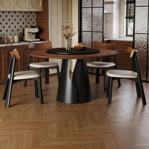 Rắn gỗ Vòng bàn ăn sang trọng phong cách hiện đại cho nhà phòng khách nhà hàng hoặc khách sạn sử dụng - Product Image 2