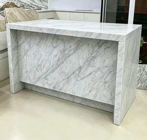 Piano di Lavoro per Isola <span class=keywords><strong>Cucina</strong></span> in <span class=keywords><strong>Marmo</strong></span> <span class=keywords><strong>Bianco</strong></span> di Carrara, Pietra Naturale Lucidata, Isola <span class=keywords><strong>Cucina</strong></span> Moderna per Interni di Ville e Case - Product Image 6