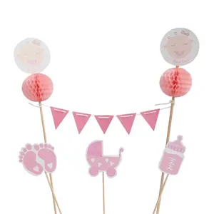 EAST TERN Wholesale Baby Shower Girl And Boy Cake Topper Cupcake Picks Party Decoration