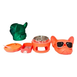 Dog Head Zinc Alloy <b>Herb</b> <b>Grinder</b> Wholesale Custom <b>Herb</b> <b>Grinder</b> With Drawer Dry Spice Tobacco Crusher Smoking Accessories - Product Image 2