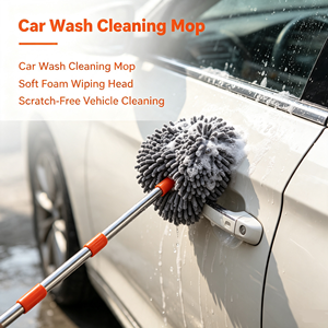Brosse de lavage de voiture en microfibre avec manche télescopique pour le nettoyage et le detailing - Product Image 5