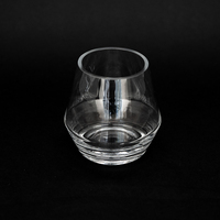 Verre à vin sans pied en cristal sans plomb en forme d'œuf personnalisé de 370 ml, 400 ml, 450 ml, modèle populaire