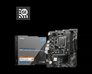เมนบอร์ด PRO H610M-S WIFI DDR4 LGA1700 mATX รองรับซีพียู Intel Core I3 I5 I7 รุ่นที่ 12 และ 13  รองรับ NVME M.2 Wi-Fi 6 สำหรับเดสก์ท็อป - Product Image 1