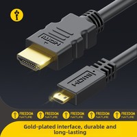 Câble Micro USB Mâle-Mâle à âme en cuivre 4K pour Caméra, TV, PC – Adaptateur Vidéo Haute Définition