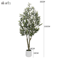 OH ARTS Bonsai Arbre d'olivier artificiel d'extérieur, mini et grand, amovible et pliable, en stock