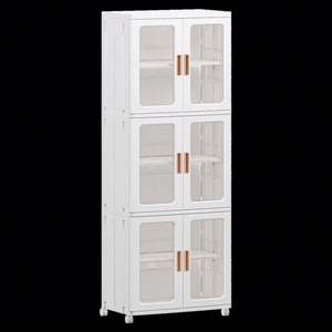 Vente en gros Armoire de rangement pliable à 3 niveaux en plastique Boîtes à jouets pour vêtements Bacs Chariot de rangement de <span class=keywords><strong>cuisine</strong></span> transparent à roulettes - Product Image 1