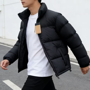 Veste d'hiver rembourrée en coton pour homme, modèle 2025, avec logo personnalisé, col épais et protection contre le froid, pour garçons - Product Image 1