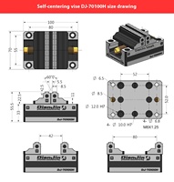 Étau de précision manuel auto-centrant à mâchoires souples HY Precision Chinese Dianjin DJ-80120