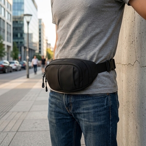<span class=keywords><strong>WATERFLY</strong></span> Grand Sac Banane en Nylon RFID 2,5L Bandoulière Unisexe Sangle Extensible 4 Poches Zippées Léger Résistant à l'Eau Voyage - Product Image 5