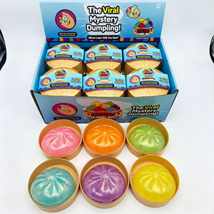 Juguete viral de misterio con textura de dumpling <span class=keywords><strong>y</strong></span> maltosa, juguete blandito con purpurina, juguete pegajoso de flujo lento, juguete antiestrés de bollo vaporizado <span class=keywords><strong>para</strong></span> apretar, juguete fidget antiansiedad - Product Image 3