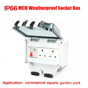 <span class=keywords><strong>Interruptor</strong></span> de Pared Resistente a la Intemperie Marca IGERCN, <span class=keywords><strong>Enchufe</strong></span> de 1 Grupo, 230V/13A, <span class=keywords><strong>Enchufe</strong></span> <span class=keywords><strong>Exterior</strong></span> para Reino Unido IG86LP-2S - Product Image 4