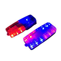 Lampe d'avertissement d'épaule en PVC, matériau PVC, LED rouge et bleue, clignotante, légère, pour sac de voyage, fixation murale