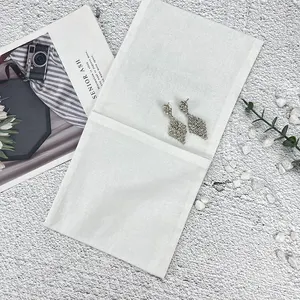 SA8000 Custom Cotton Canvas Envelope Pouch For Clothes Gifts Jewelry Luxury Envelope Packaging Dust Bag