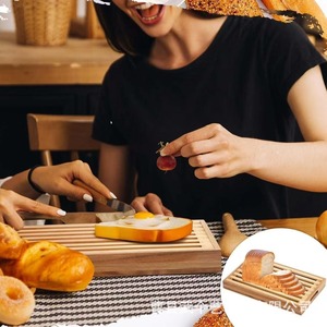MSH en stock, vente en gros, plateau attrape-miettes en bois, planche à découper pour le pain - Product Image 5