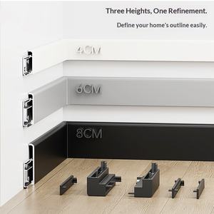 Plinthe d'angle incurvée ultra-mince de luxe léger avec traitement anti-oxydation 6cm 4cm - Product Image 3