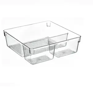SA-0327 Plastic transparent food storage stackable refrigerator recycling and sorting box container