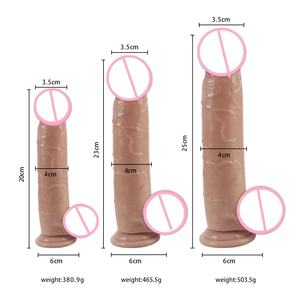 Flexibele Realistische Vloeibare Siliconen Zuignap Dildo Dong Penis Didos Seksspeeltje Voor Vrouwen Masturbatie Volwassen Speelgoed - Product Image 5